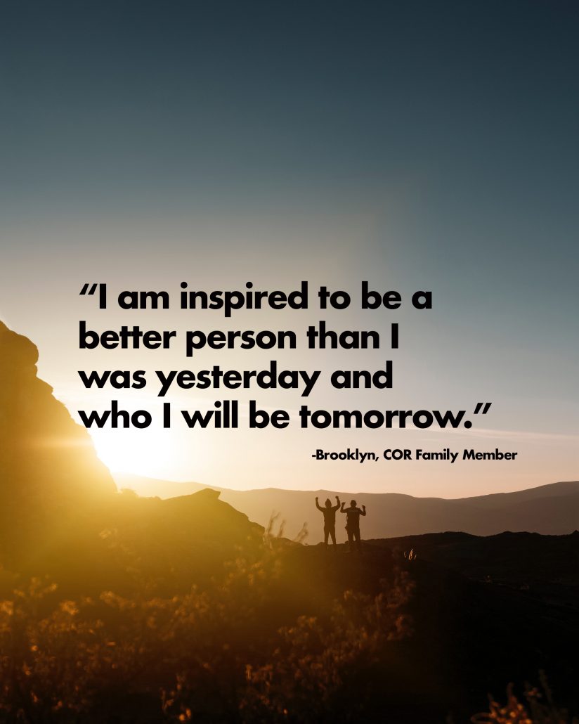 I am inspired to be a better person than I was yesterday